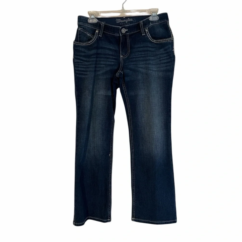 Wrangler Shiloh Riding jeans size 7 stretch denim‎ embroidered western rodeo